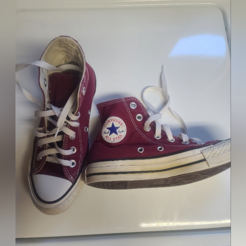 Converse Burgundy High-Top Sneakers